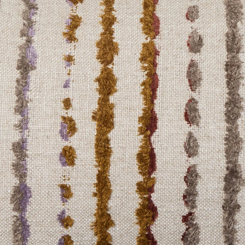 Housse de coussin YAROL naturel et orangé