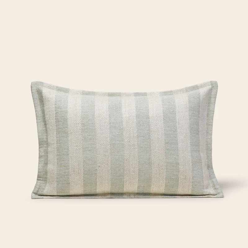 Housse de coussin FABBIO céladon et naturel