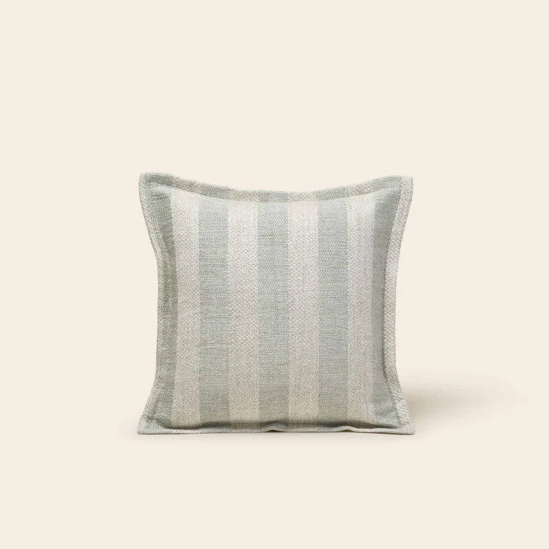 Housse de coussin FABBIO céladon et naturel