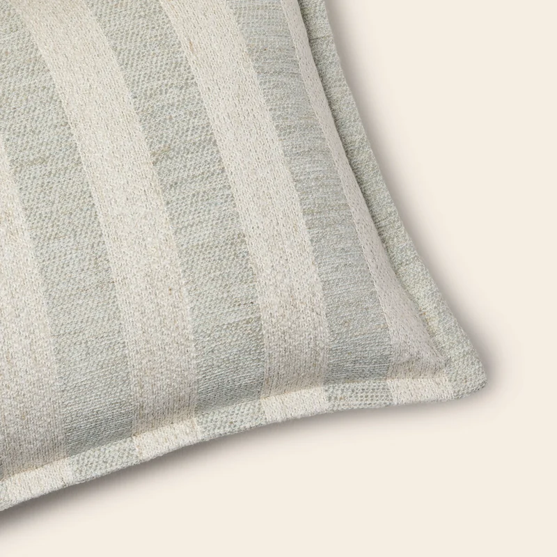 Housse de coussin FABBIO céladon et naturel