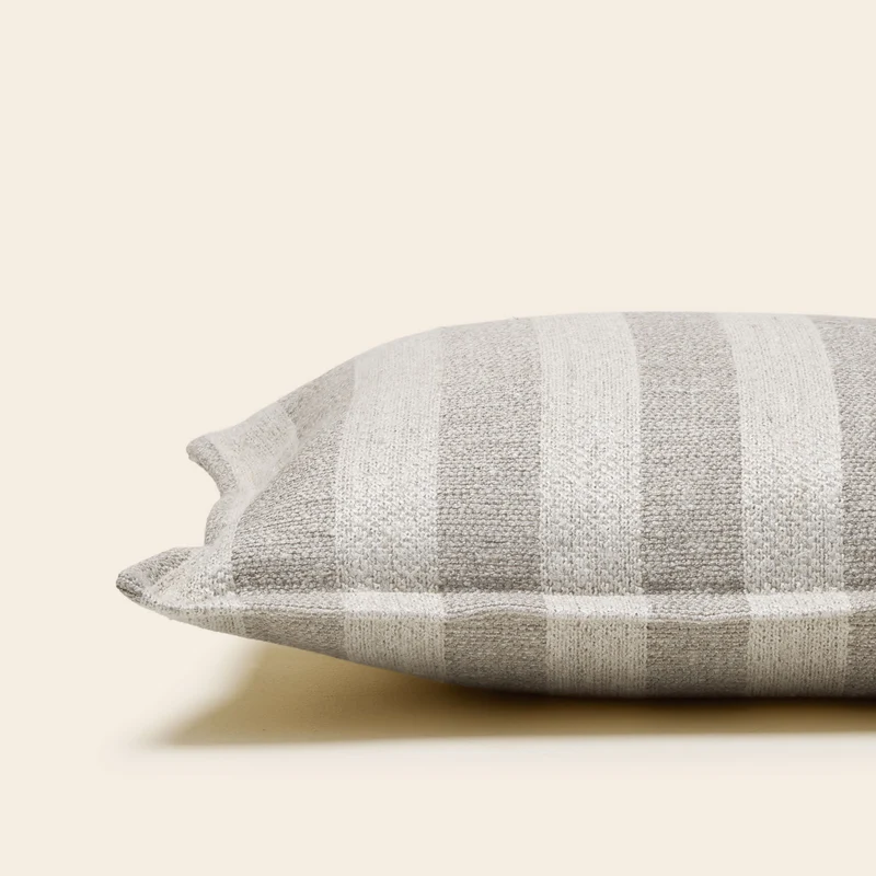 Housse de coussin FABBIO naturel et grisé