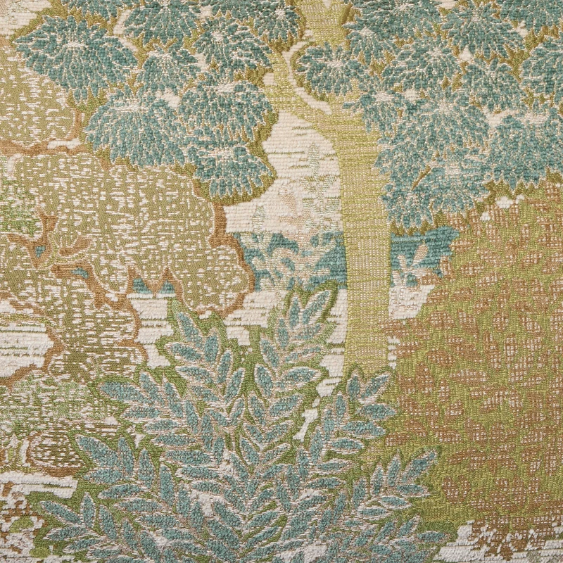 Housse de coussin ALISIA naturel et vert
