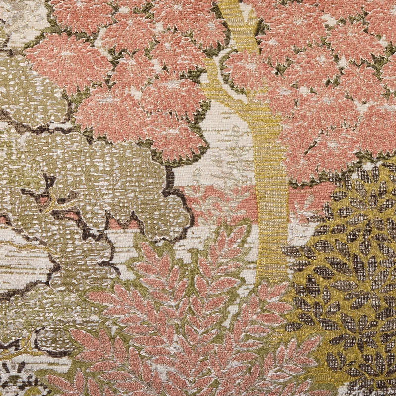 Housse de coussin ALISIA naturel et rose orangé