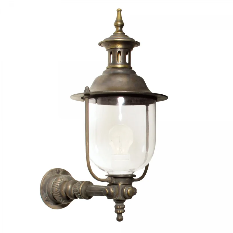 Casa Padrino Jugendstil Außenwandleuchte 25 x 36 x H. 55 cm - Bronze - Nostalgische Wetterfeste Außenleuchte