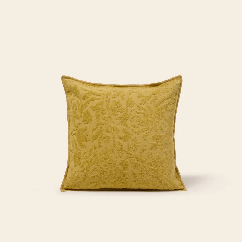 Housse de coussin CORINNA jaune indien