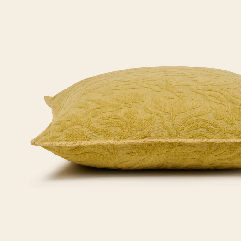 Housse de coussin CORINNA jaune indien