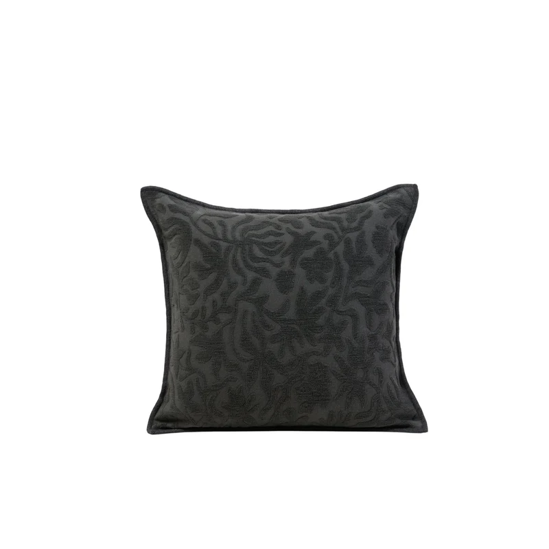 Housse de coussin CORINNA gris anthracite