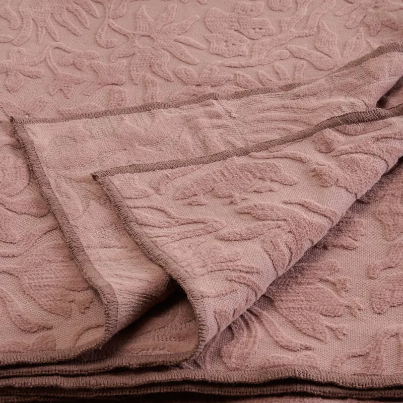 Plaid CORINNA rose ancien