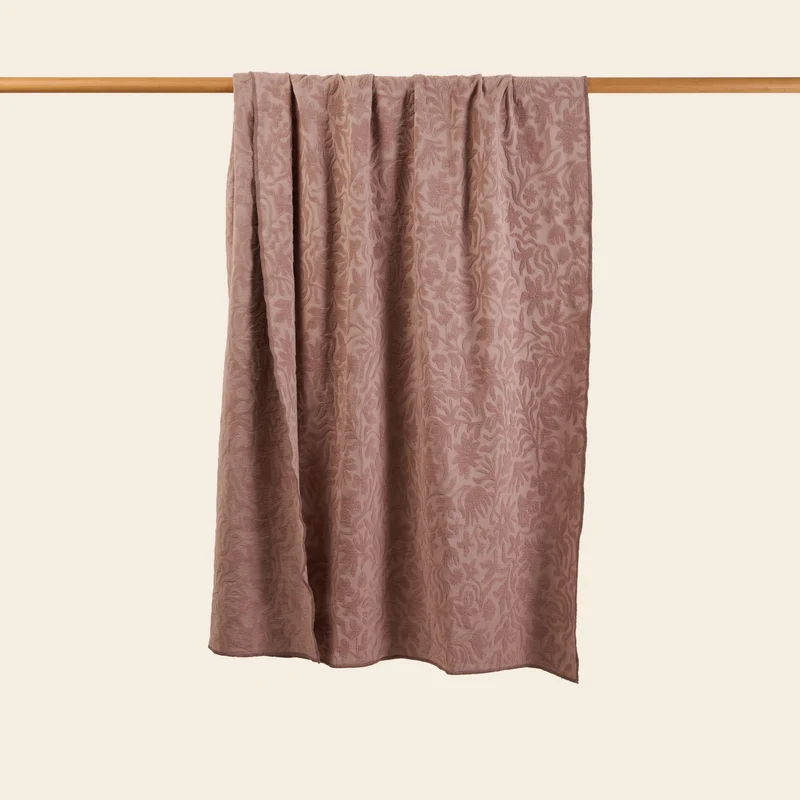 Plaid CORINNA rose ancien