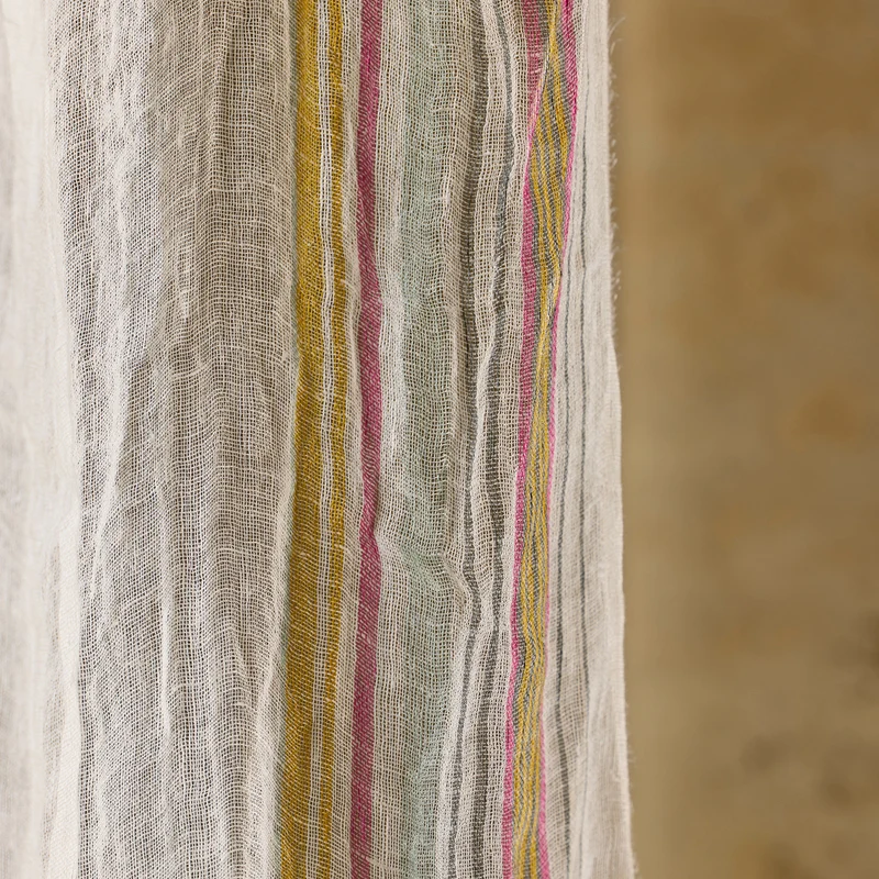 Voilage panneau JIYA blanc et multicolore