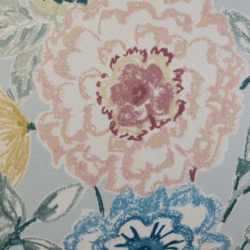 Housse de coussin FLORABEL bleuté et multicolore
