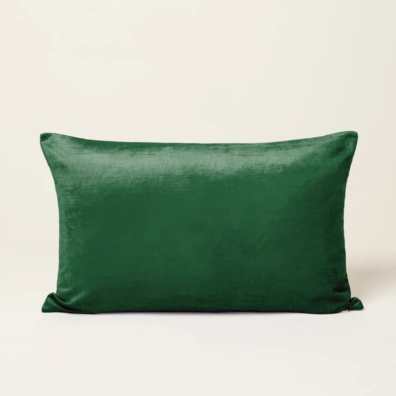 Housse de coussin CASTIGLIONE vert pin et taupe