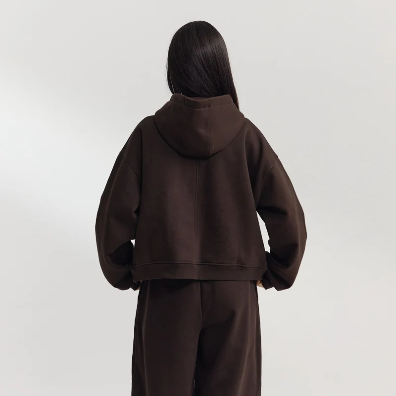 Oversized Hoodie - Dunkle Schokolade