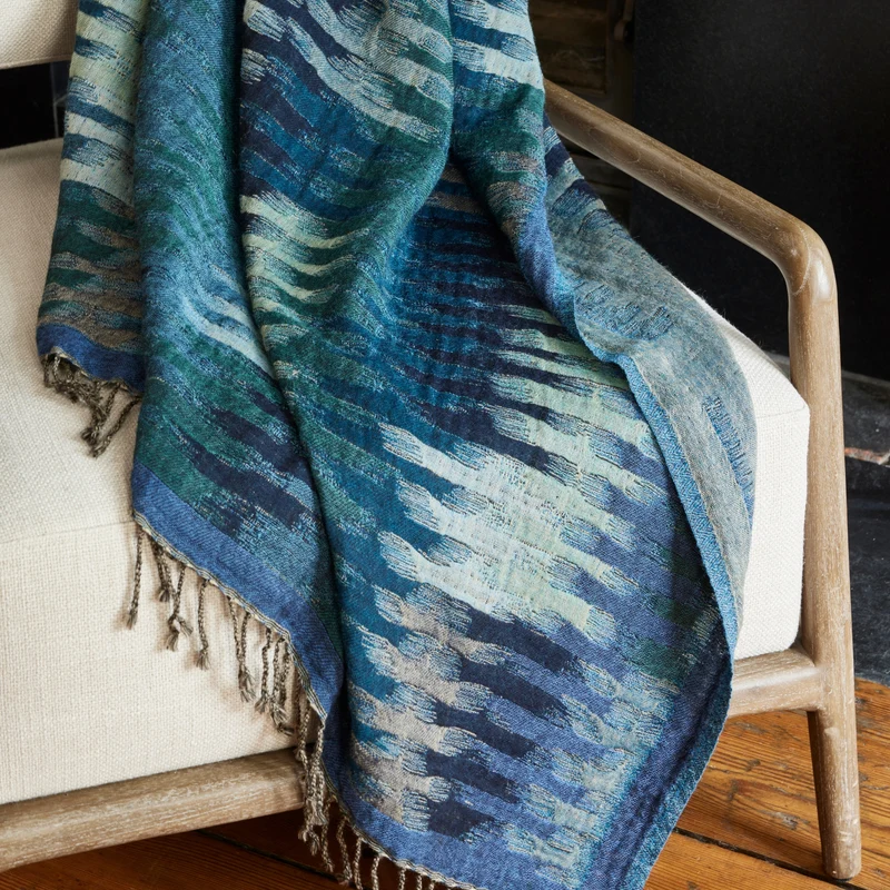 Plaid KHAN indigo