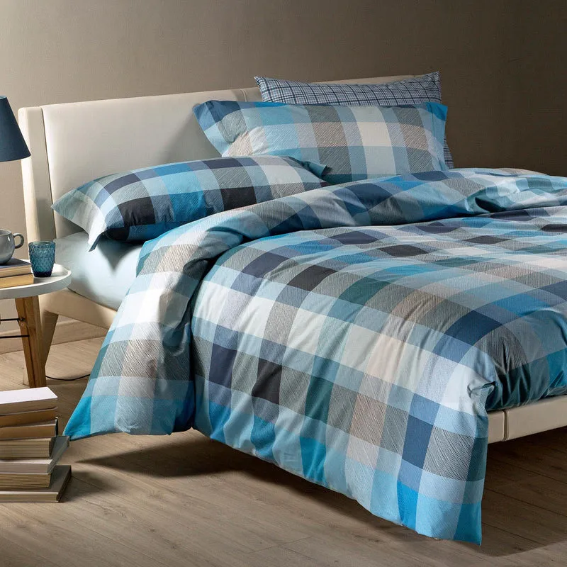 Completo Copripiumino scotland Tartan Club in Cotone