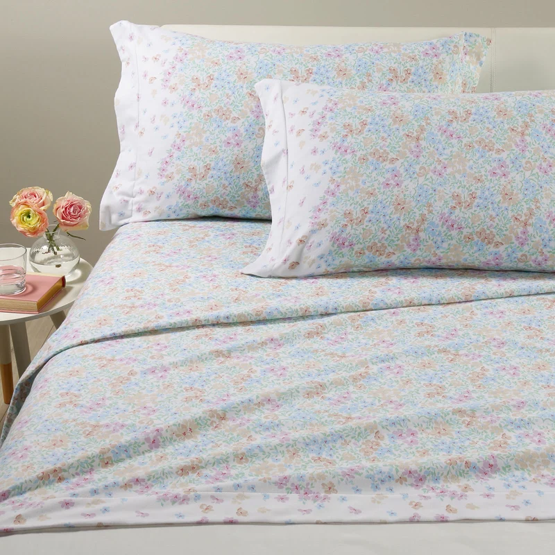 Completo Lenzuola harmony Floreale in Flanella