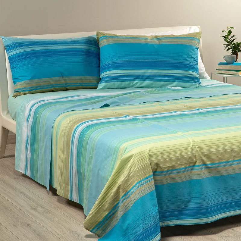 Completo Lenzuola Copriletto rainbow light Moderno in Cotone