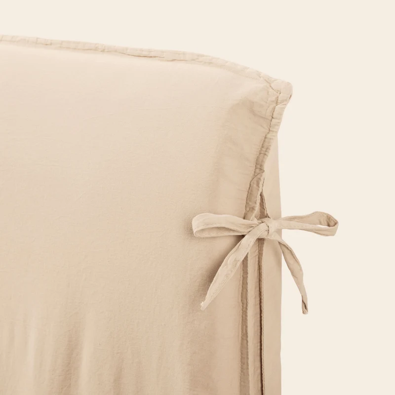 Housse de tête de lit SATHEENE beige nude