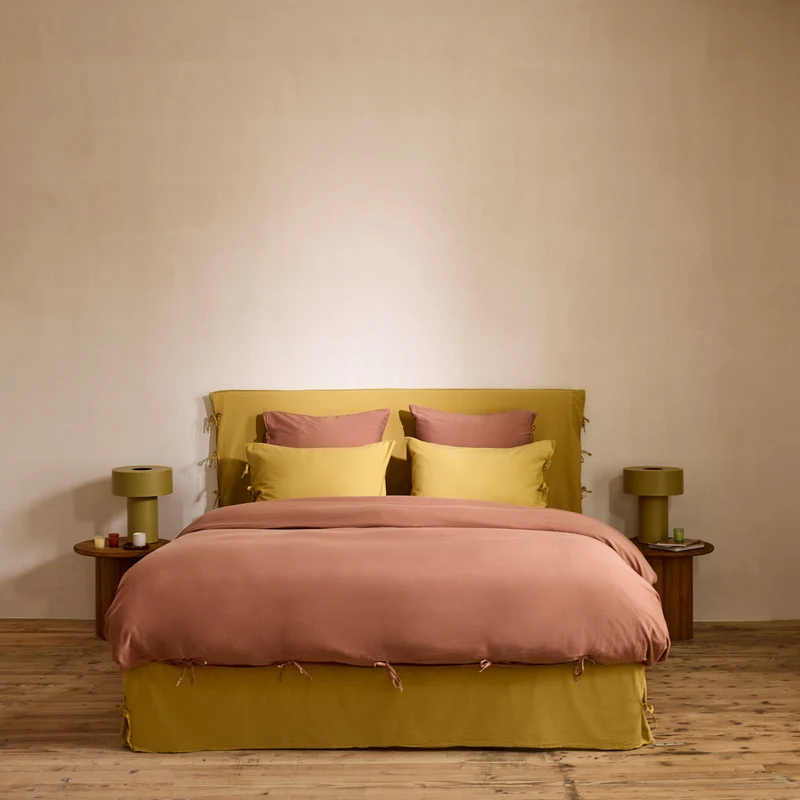Housse de tête de lit SATHEENE jaune indien