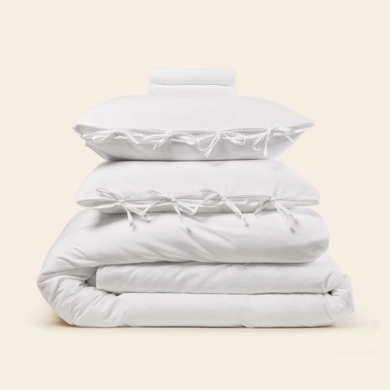Parure de lit SATHEENE simplement blanc