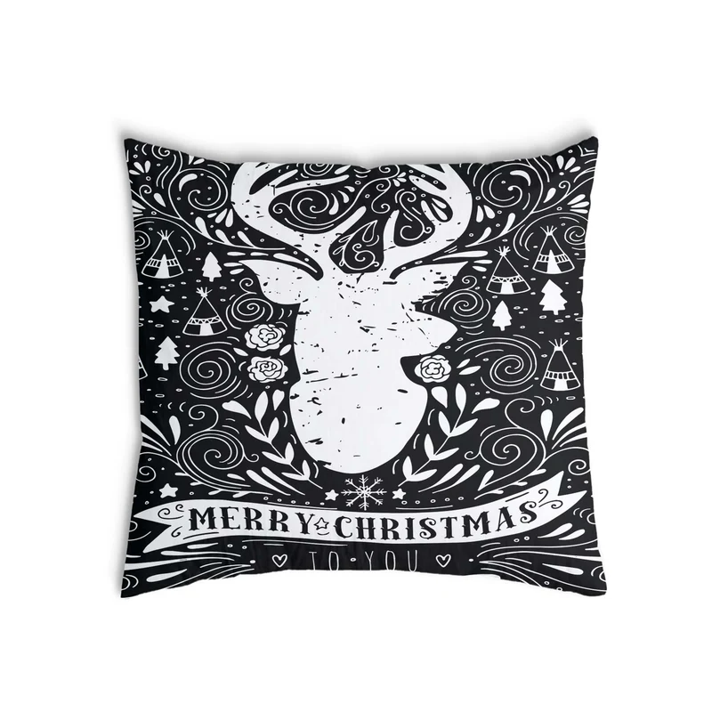 Gesundheitskissen Schwarz Merry Christmas