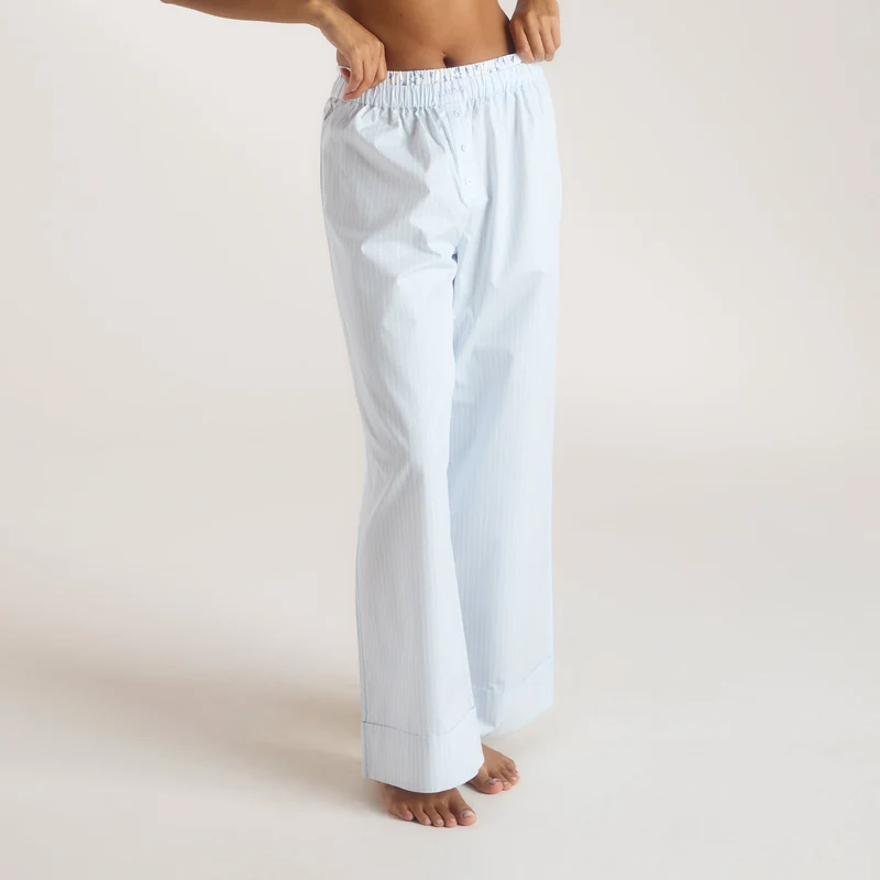 Bloom & Stripe Pyjamahose - Blau