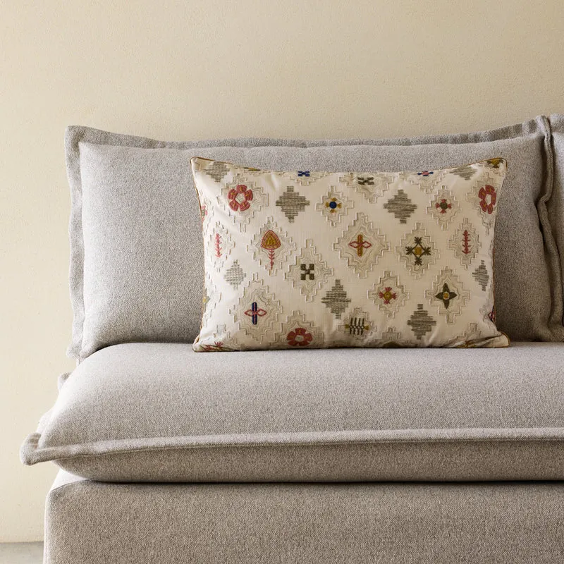 Housse de coussin GENNARO naturel et multicolore