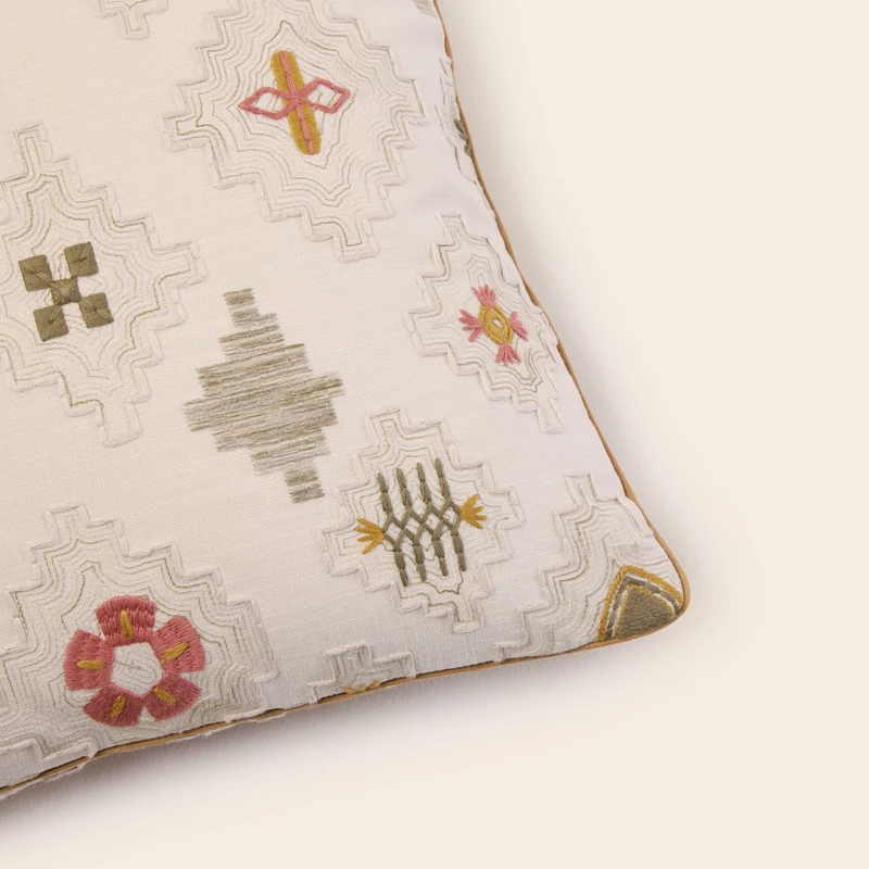 Housse de coussin GENNARO naturel et multicolore
