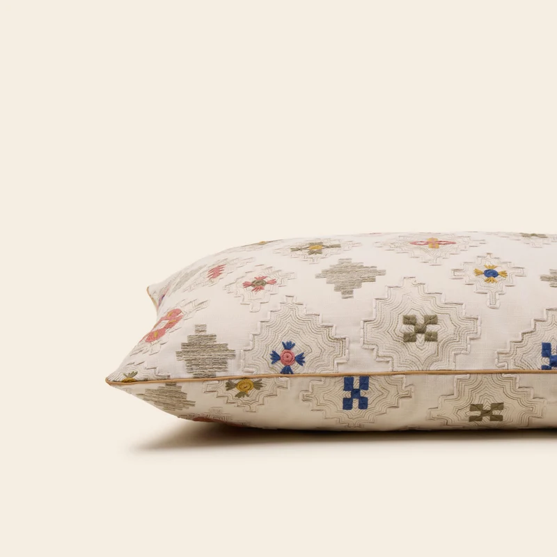 Housse de coussin GENNARO naturel et multicolore