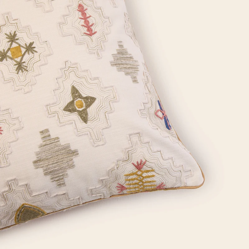 Housse de coussin GENNARO naturel et multicolore