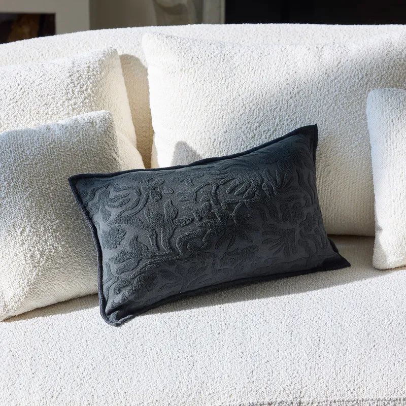 Housse de coussin CORINNA gris anthracite
