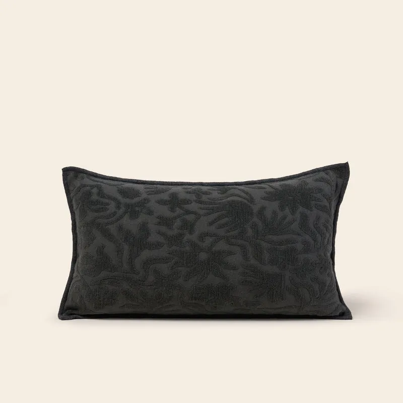 Housse de coussin CORINNA gris anthracite