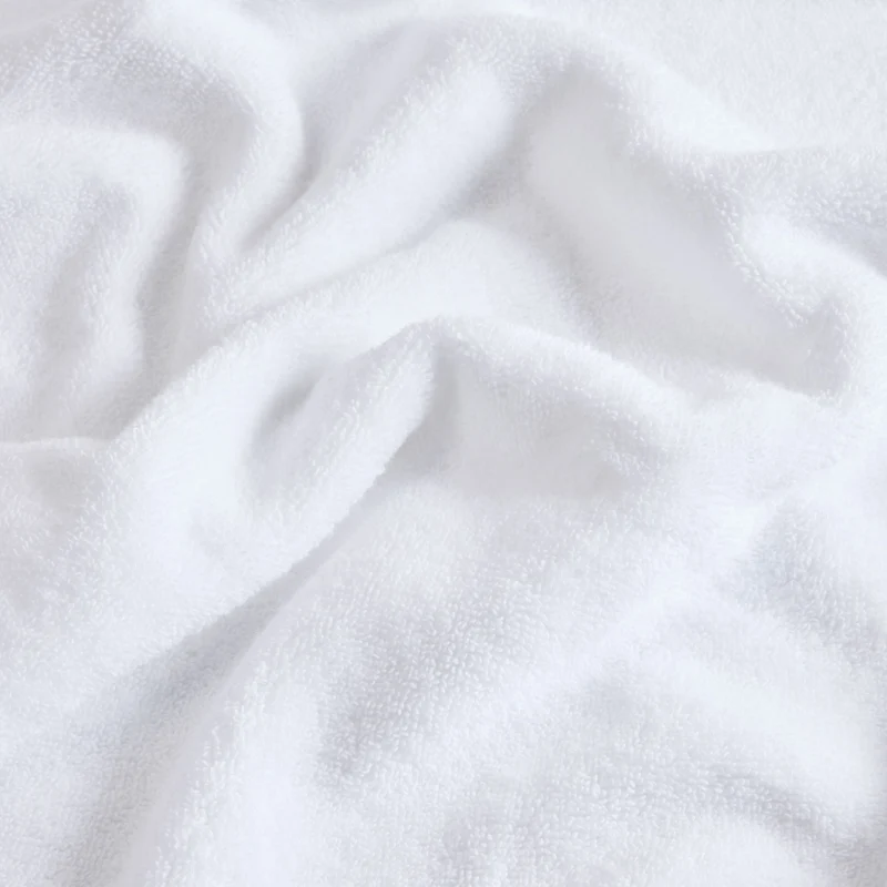 Serviette de toilette NERYDA blanc et beige