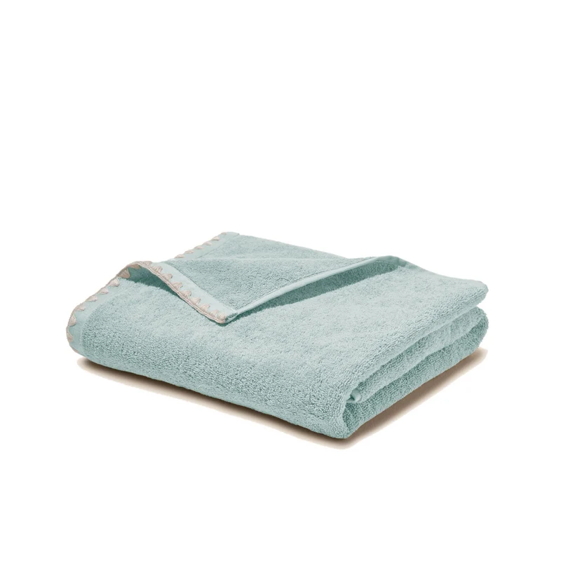 Serviette de toilette NERYDA céladon et beige