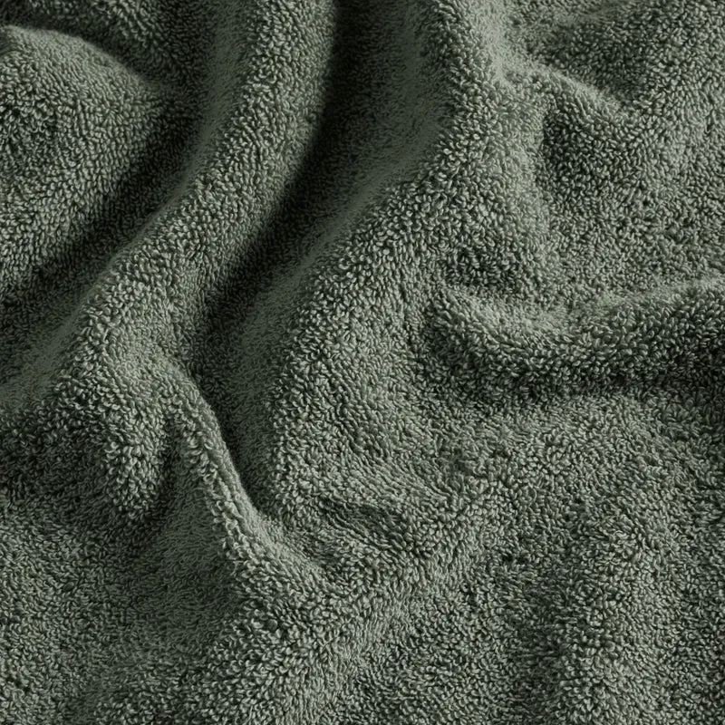 Serviette de toilette NERYDA vert sequoia et beige