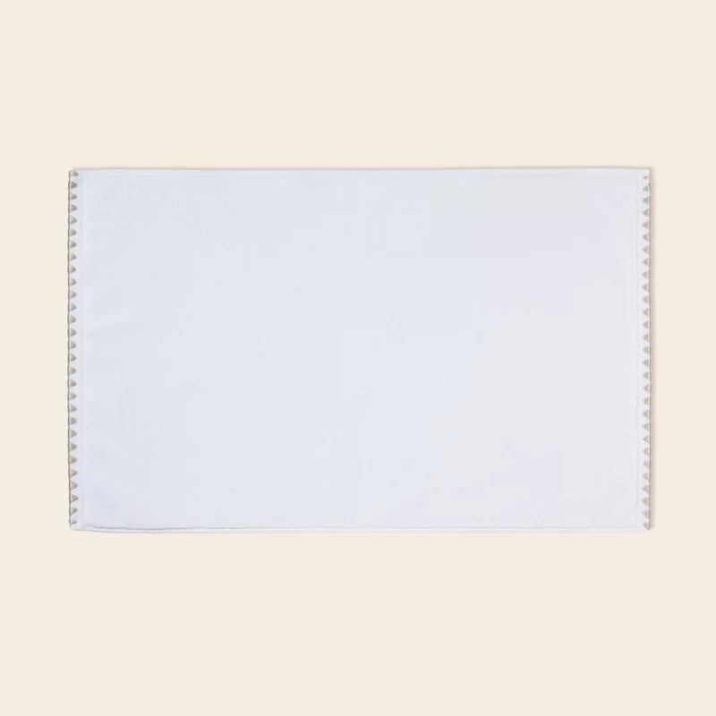 Tapis de bain NERYDA blanc et beige