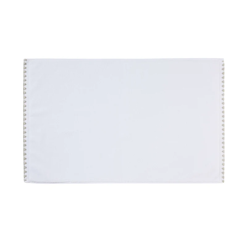 Tapis de bain NERYDA blanc et beige