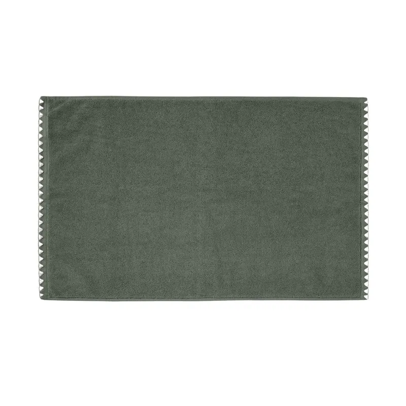 Tapis de bain NERYDA vert sequoia et beige