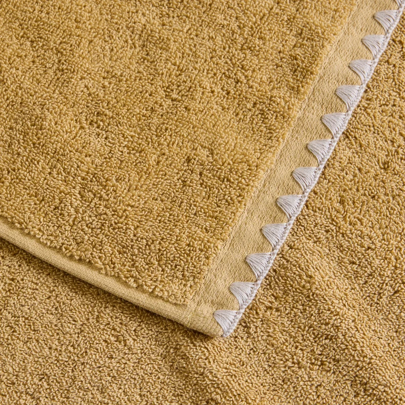 Tapis de bain NERYDA jaune sable et beige