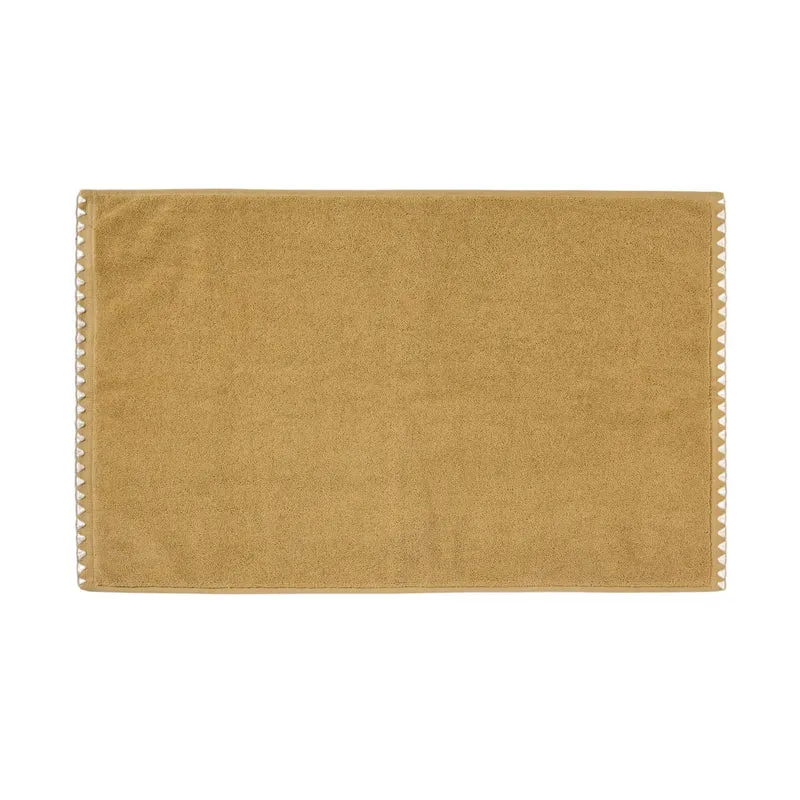 Tapis de bain NERYDA jaune sable et beige