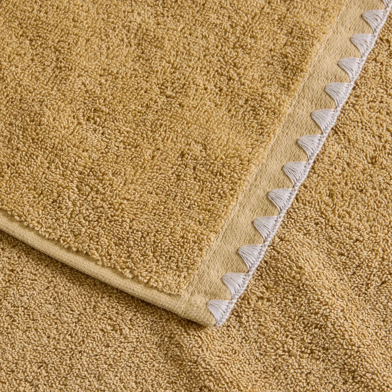 Tapis de bain NERYDA jaune sable et beige