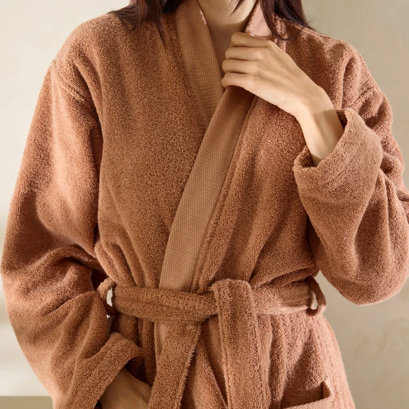 Peignoir de bain NARUMI terre d'argile