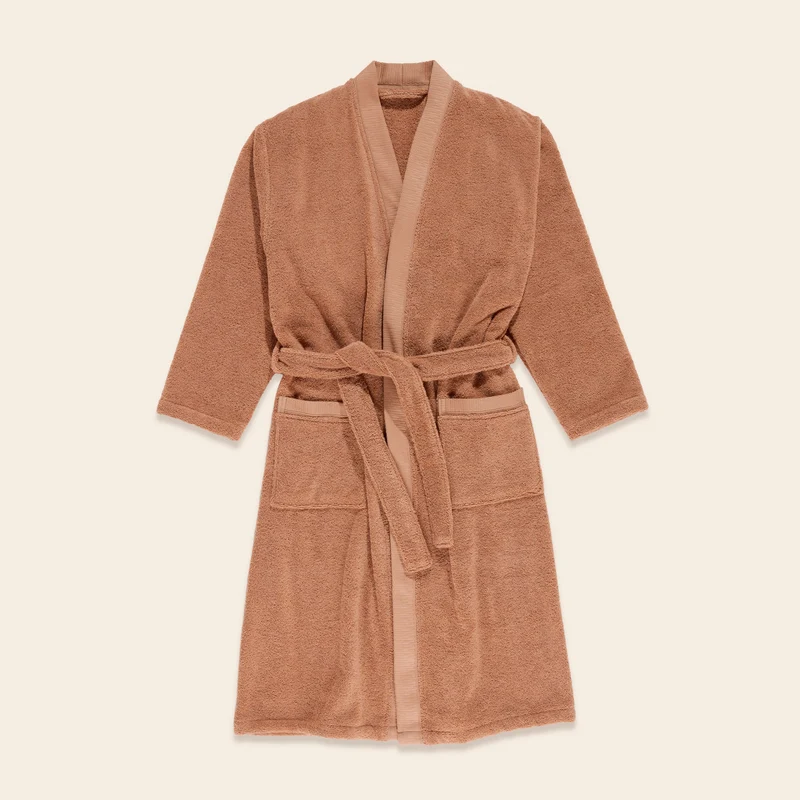 Peignoir de bain NARUMI terre d'argile