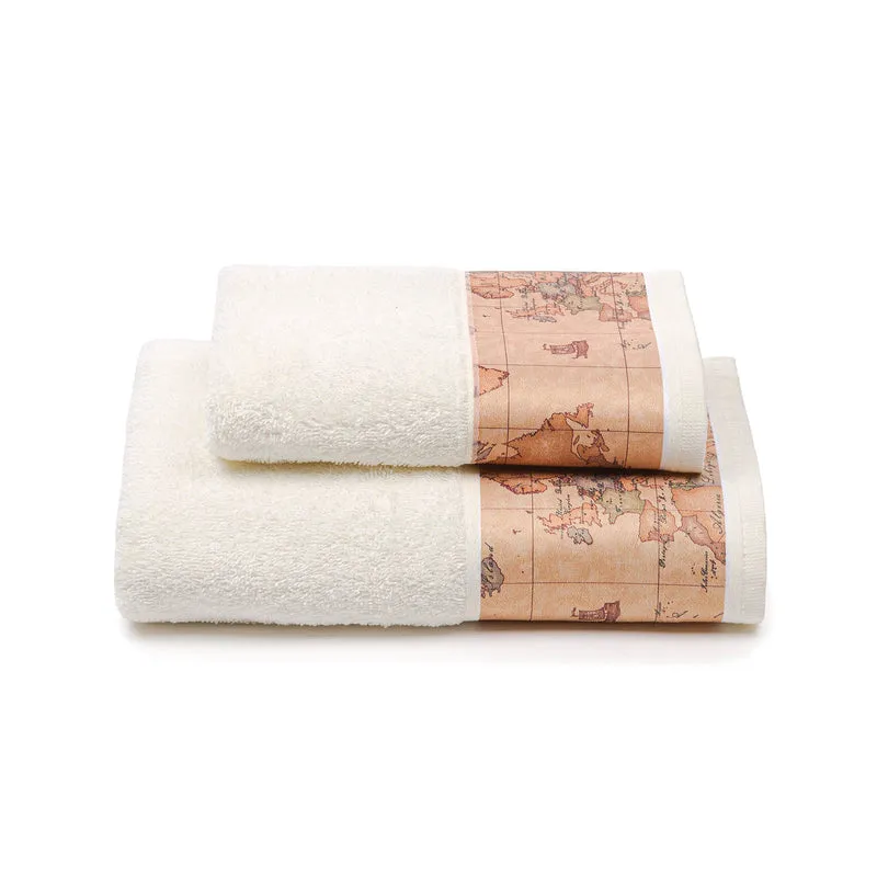 Asciugamano con Ospite Geo Classic in Cotone 480 gr/mq