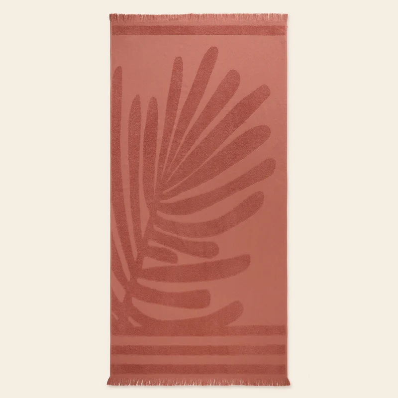 Fouta de plage TROPI terracotta