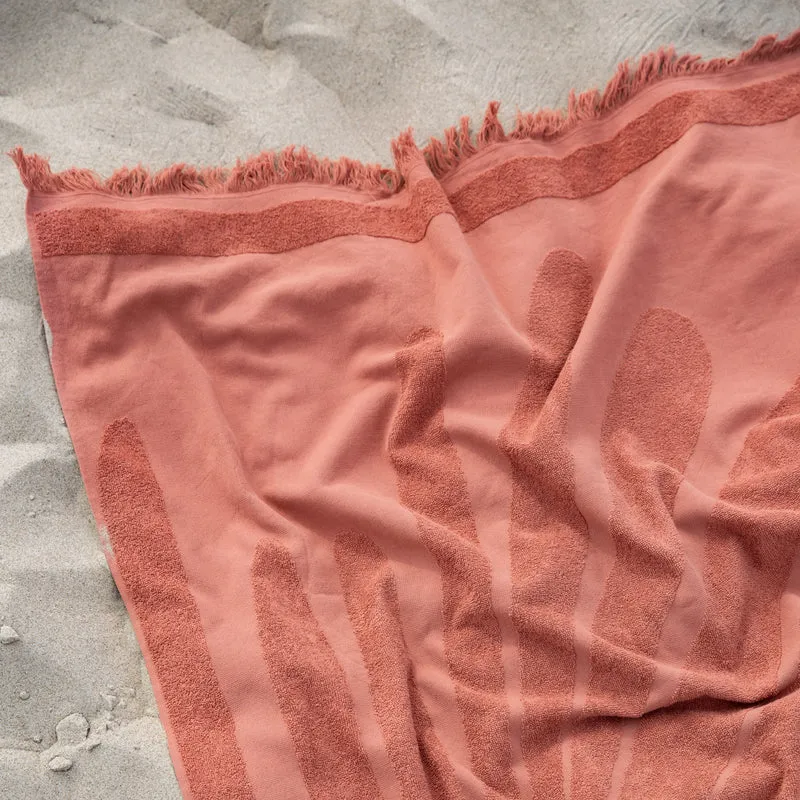 Fouta de plage TROPI terracotta