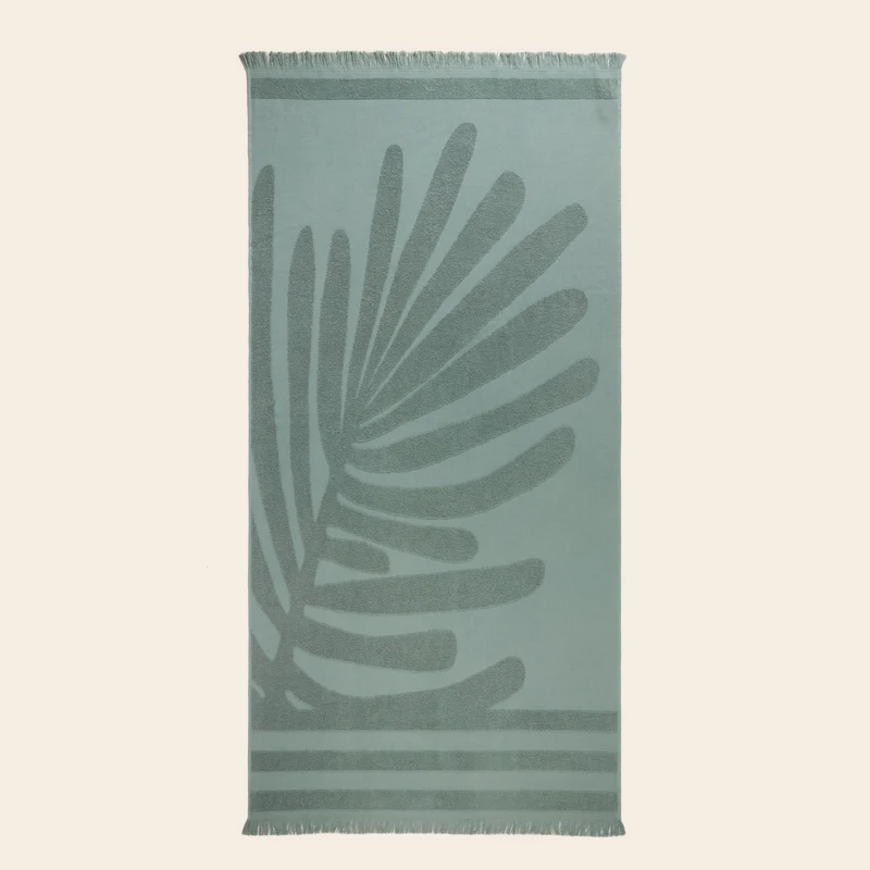 Fouta de plage TROPI vert sauge