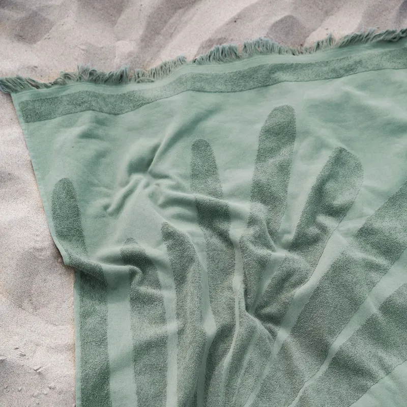 Fouta de plage TROPI vert sauge