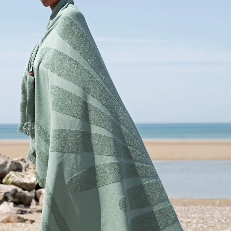 Fouta de plage TROPI vert sauge