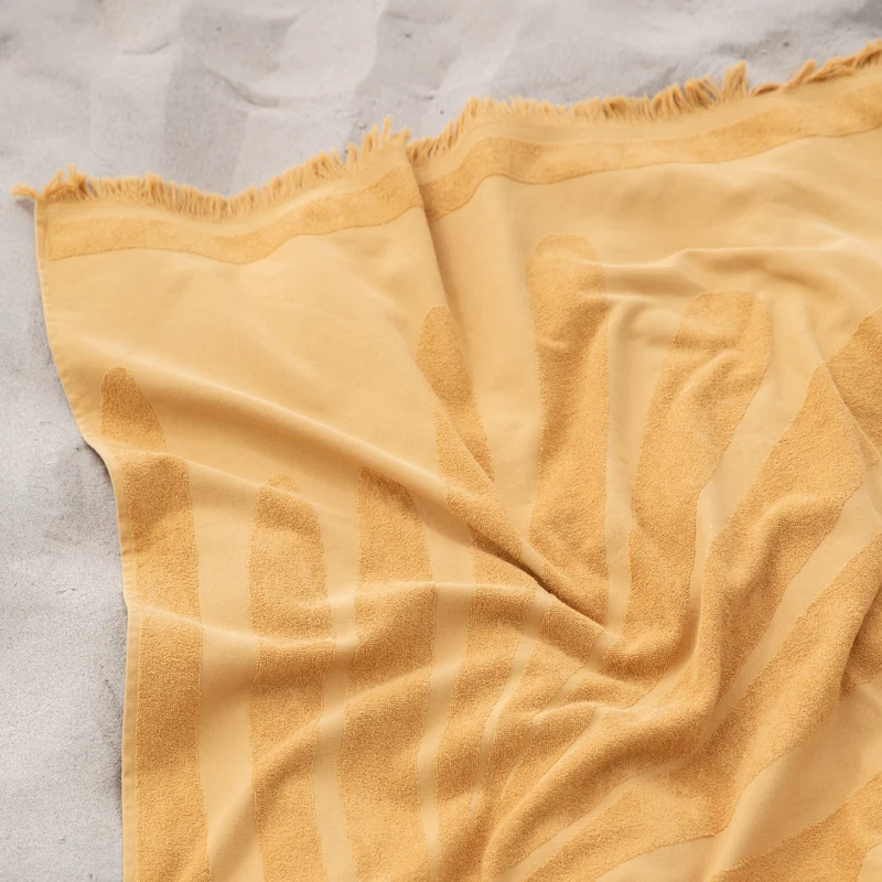Fouta de plage TROPI jaune ocre